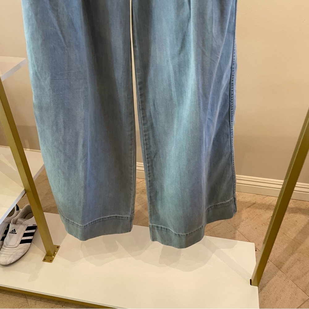Ulla Johnson Wide-Leg Light Blue Denim Pants Size 8 - Picture 2 of 7